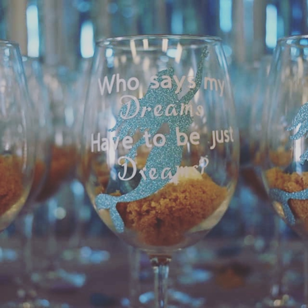 Disney wine glass
